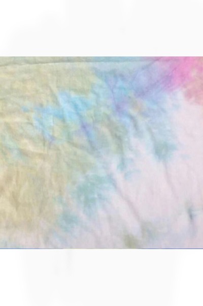 DG-TNJO 時尚面料 扎染面料 扎染布 紮染 手工扎染 彩潑印花 95%棉5%氨綸 165g   扎 染 t 恤 後面照